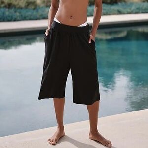 Anthropologie Celandine Pull-On Gaucho Pants in Black size XL NWT